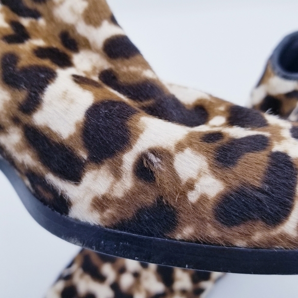 J. Crew Calf Hair and Leather Leopard Print Booties, size 6.5 - Picture 13 of 16